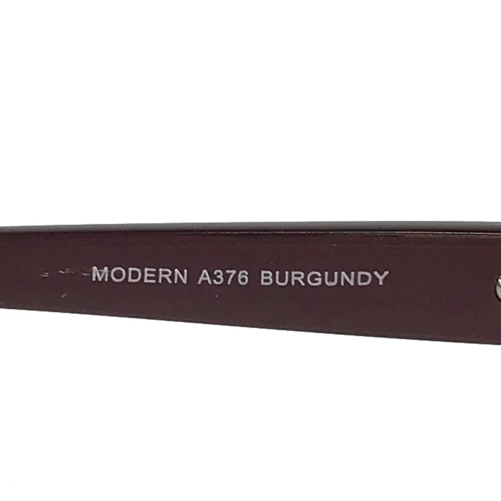 Modern Art Eyeglasses Frames A376 BURGUNDY Wire Rim Crystals 56-18-140